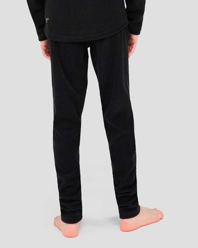 Kids' Thermafleece® Expedition Weight Thermal Baselayer 2-Piece Set | Color: Black | #color_black