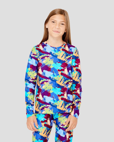 Kids' Thermafleece® Expedition Weight Thermal Baselayer 2-Piece Set | Color: Wild Camo | #color_wild-camo