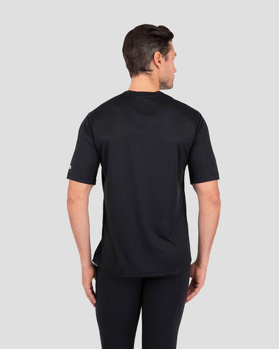 Men's Transport® Lightweight Recycled Polyester Thermal Short-Sleeve Shirt | Color: Black