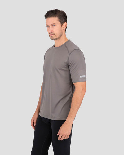 Men's Transport® Lightweight Recycled Polyester Thermal Short-Sleeve Shirt | Color: Sharkskin