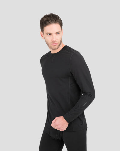 Men's Transport® Lightweight Performance Thermal Crew Shirt | Color: Black