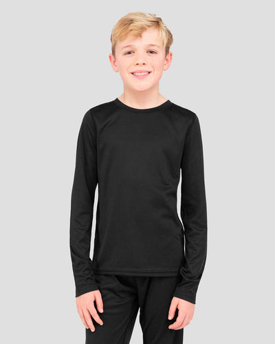 Kids' Free Ride Heritage Midweight Thermal Baselayer 2-Piece Set | Color: Black | #color_black