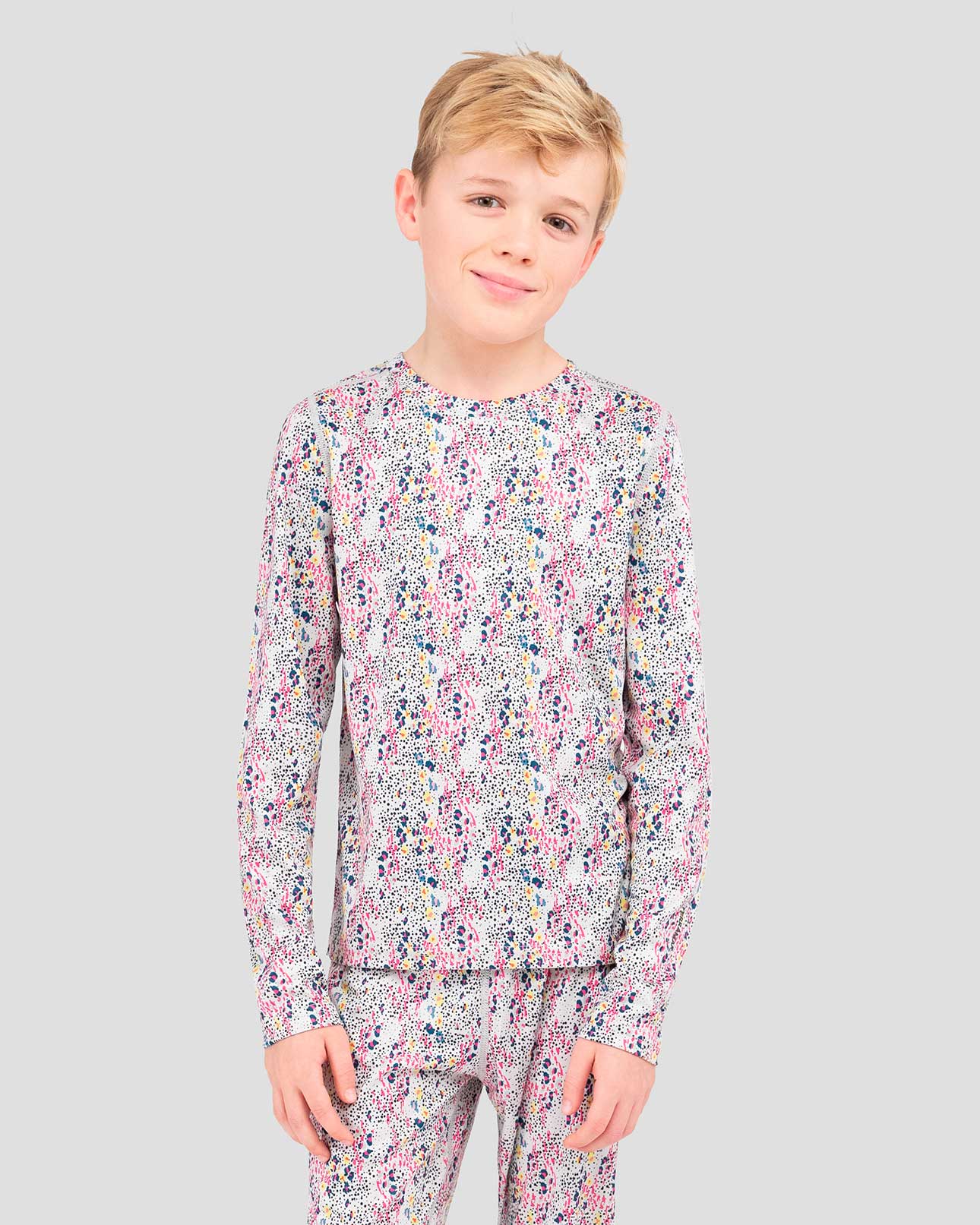 Kids' Free Ride Heritage Midweight Thermal Baselayer 2-Piece Set | Color: Happy Explorer | #color_happy-explorer
