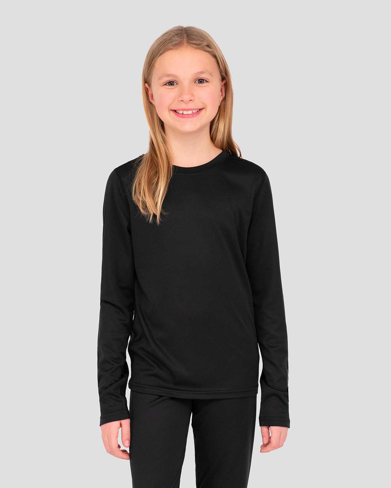 Kids' Free Ride Heritage Midweight Thermal Baselayer 2-Piece Set | Color: Black