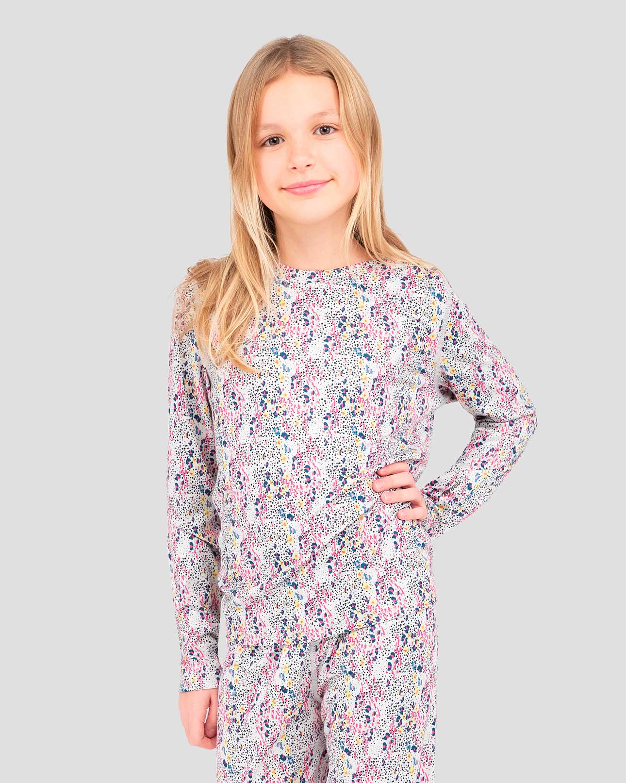Kids' Free Ride Heritage Midweight Thermal Baselayer 2-Piece Set | Color: Happy Explorer | #color_happy-explorer