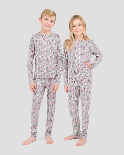 Kids' Free Ride Heritage Midweight Thermal Baselayer 2-Piece Set | Color: Happy Explorer | #color_happy-explorer