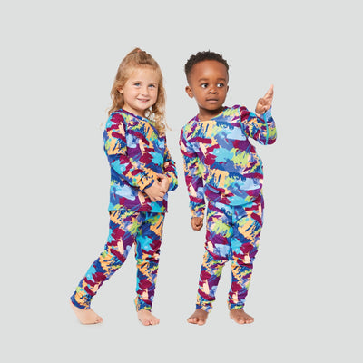 Kids' Thermafleece® Expedition Weight Thermal Baselayer 2-Piece Set | Color: Wild Camo