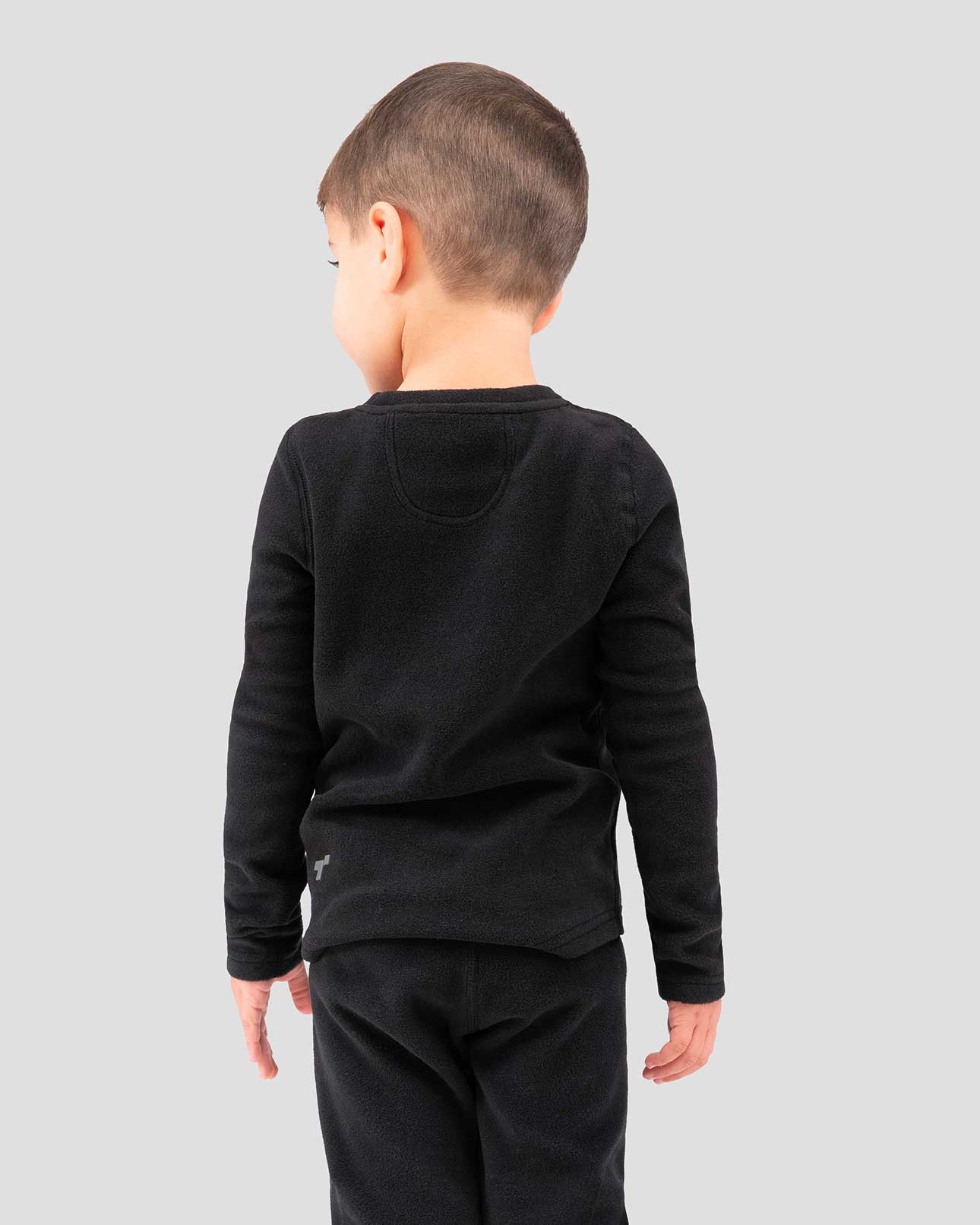 Kids' Thermafleece® Expedition Weight Thermal Baselayer 2-Piece Set | Color: Black | #color_black