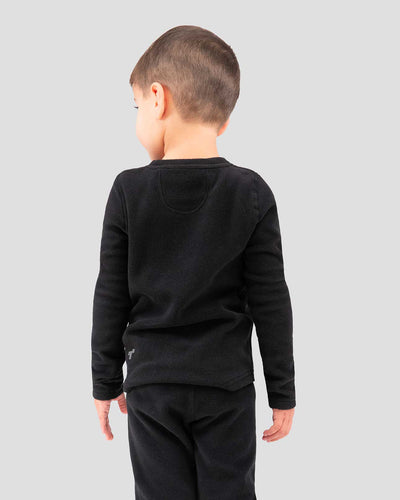Kids' Thermafleece® Expedition Weight Thermal Baselayer 2-Piece Set | Color: Black | #color_black