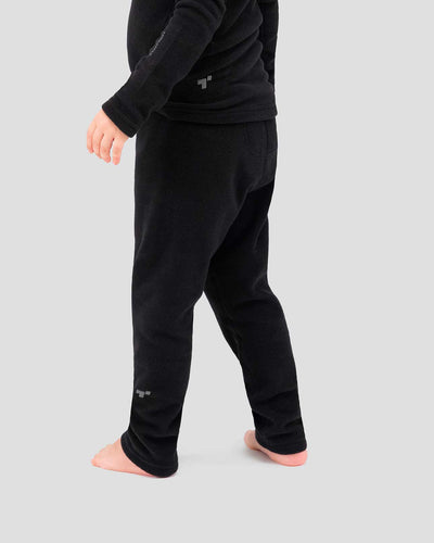 Kids' Thermafleece® Expedition Weight Thermal Baselayer 2-Piece Set | Color: Black