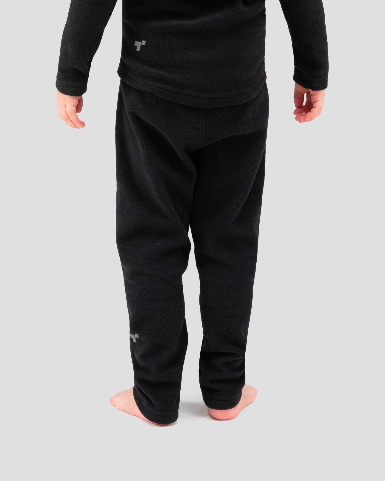 Kids' Thermafleece® Expedition Weight Thermal Baselayer 2-Piece Set | Color: Black | #color_black