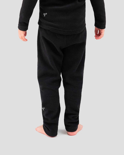 Kids' Thermafleece® Expedition Weight Thermal Baselayer 2-Piece Set | Color: Black | #color_black