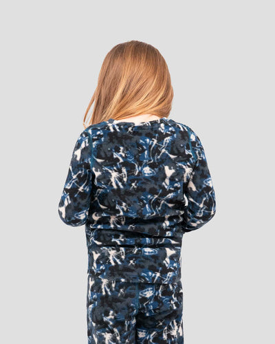 Kids' Thermafleece® Expedition Weight Thermal Baselayer 2-Piece Set | Color: In Motion Print | #color_in-motion-print
