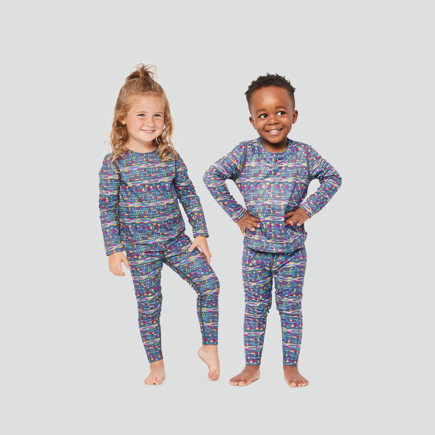 Kids' Free Ride Heritage Midweight Thermal Baselayer 2-Piece Set | Color: Fearless Trek