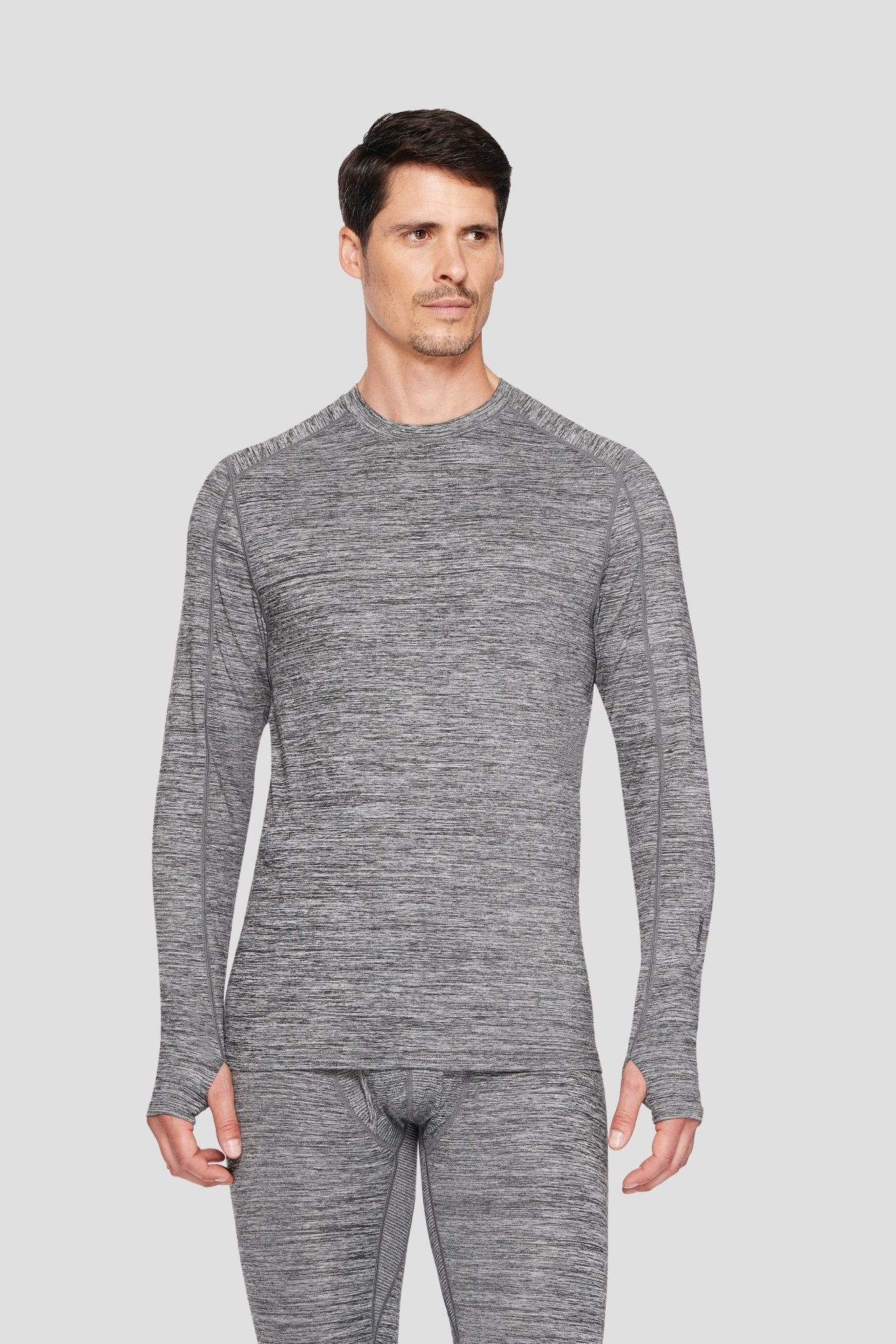 Men's Thermolator® Performance Crew | Color: Dark Grey Melange |  #color_dark-grey-melange
