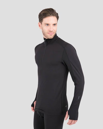 Men's Thermolator® Performance Half Zip | Color: Black |  #color_black