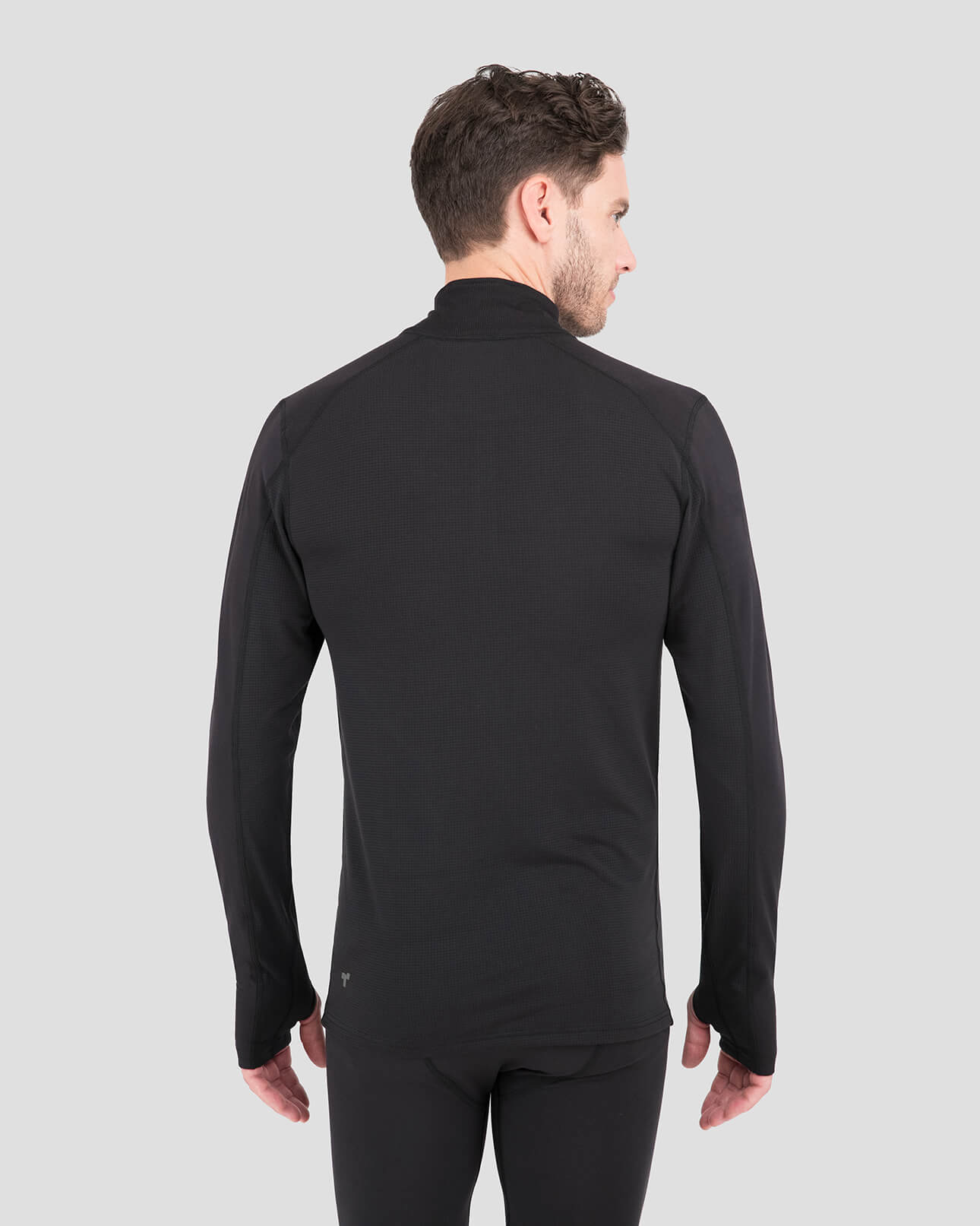 Men's Thermolator® Performance Half Zip | Color: Black |  #color_black