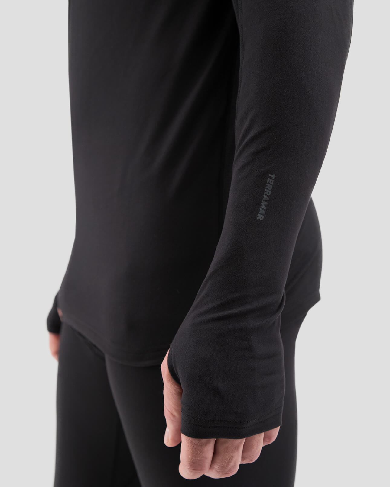 Men's Thermolator® Performance Half Zip | Color: Black |  #color_black