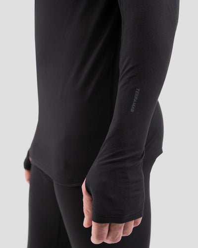 Men's Thermolator® Performance Half Zip | Color: Black |  #color_black
