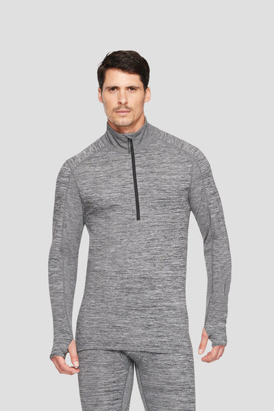 Men's Thermolator® Performance Half Zip | Color: Dark Grey Melange |  #color_dark-grey-melange
